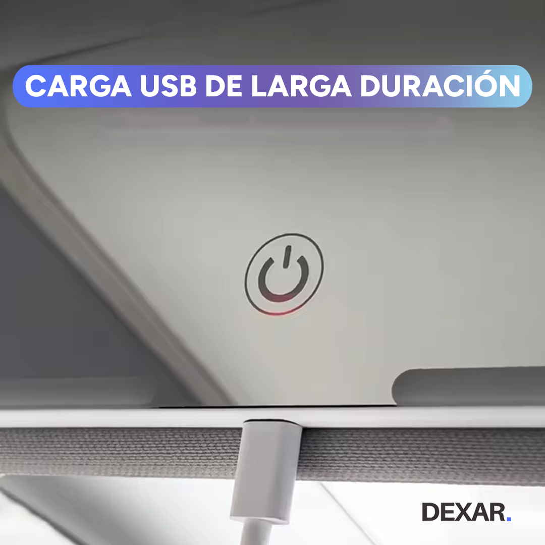Espejo LED Portátil para Auto con Luz Ajustable