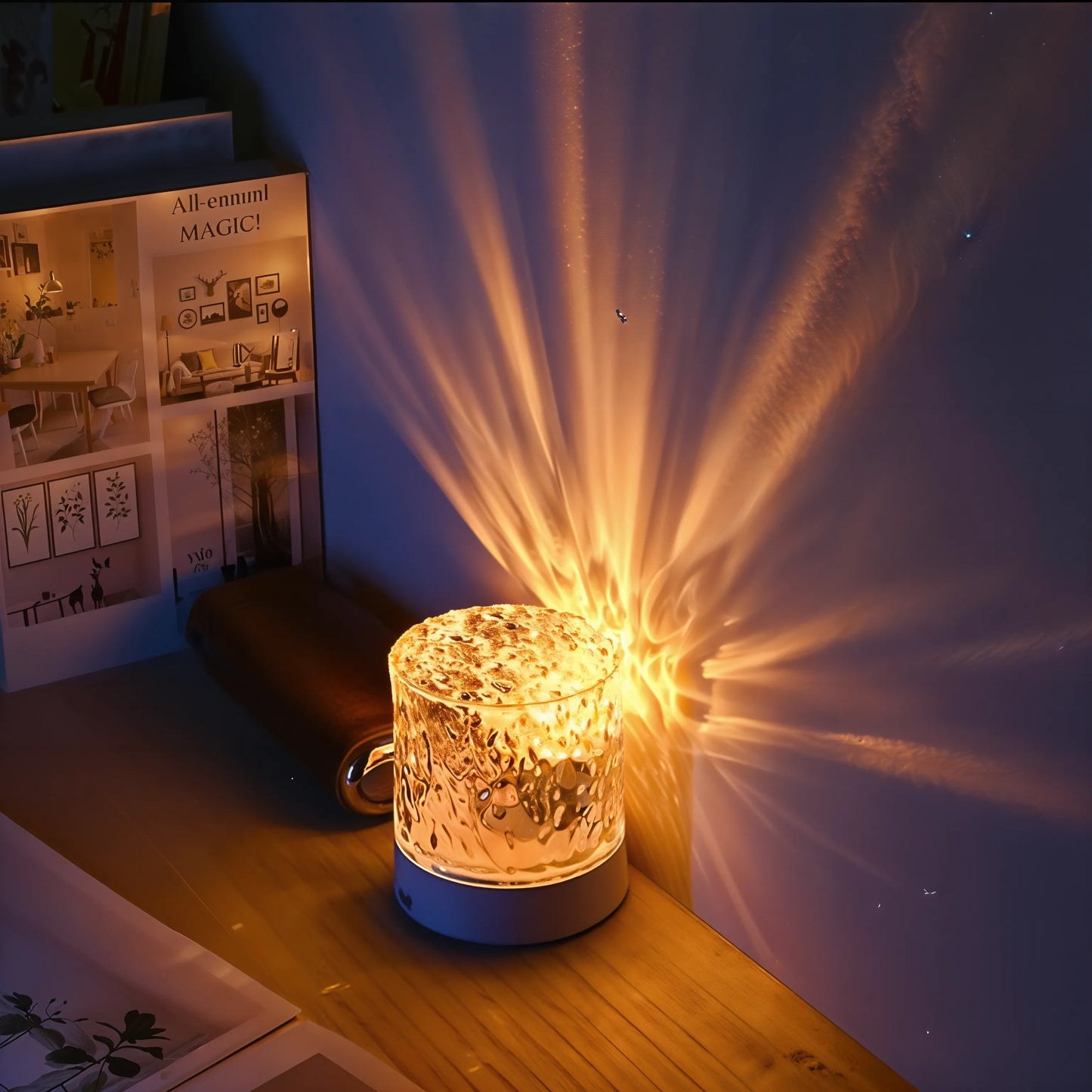 Lámpara RGB con Efecto Aurora y Speaker Bluetooth